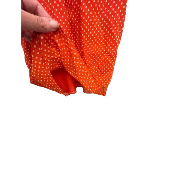Joie Sleeveless Polka Dot Silk Blouse | Size S | Red & White Tie Neck Top - Picture 5 of 8